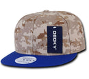 Decky Army Camouflage 100% Cotton Retro Flat Bill 6 Panel Snapback Hats Caps-Serve The Flag 24 image
