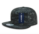 Decky Army Camouflage 100% Cotton Retro Flat Bill 6 Panel Snapback Hats Caps-Serve The Flag 10 image