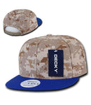 Decky Army Camouflage 100% Cotton Retro Flat Bill 6 Panel Snapback Hats Caps-Serve The Flag 9 image