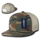 Decky Army Camouflage Camo Flat Bill Trucker Hats Caps 6 Panel Snapbacks-Serve The Flag 13 image