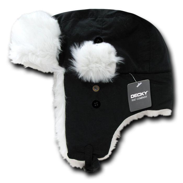 Decky Aviator Bomber Soft Faux Fur Ear Flap Hat Cap Winter Ski Trooper