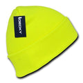 Decky Bright Neon Long Cuffed Beanies Knit Ski Skull Caps Hats Snowboard Winter-Serve The Flag