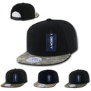 Decky Retro Camouflage Camo Skin Flat Bill Hats Caps 6 Panel Snapback-Serve The Flag 2 image