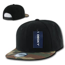 Decky Retro Camouflage Camo Skin Flat Bill Hats Caps 6 Panel Snapback-Serve The Flag 4 image