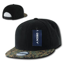 Decky Retro Camouflage Camo Skin Flat Bill Hats Caps 6 Panel Snapback-Serve The Flag 5 image