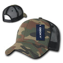 Decky Camouflage Curve Bill Constructed Trucker Hats Caps Snapback Cotton Mesh-Serve The Flag 16 image