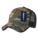 Decky Camouflage Curve Bill Constructed Trucker Hats Caps Snapback Cotton Mesh-Serve The Flag 19 image