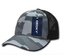 Decky Camouflage Curve Bill Constructed Trucker Hats Caps Snapback Cotton Mesh-Serve The Flag 9 image