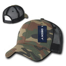 Decky Camouflage Curve Bill Constructed Trucker Hats Caps Snapback Cotton Mesh-Serve The Flag 3 image