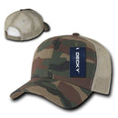 Decky Camouflage Curve Bill Constructed Trucker Hats Caps Snapback Cotton Mesh-Serve The Flag 4 image
