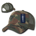 Decky Camouflage Curve Bill Constructed Trucker Hats Caps Snapback Cotton Mesh-Serve The Flag