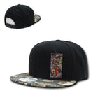 Decky Camouflage Hybricam Bil 6 Panel Snapback Baseball Caps Hats-Serve The Flag 7 image