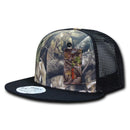 Decky Camouflage Hybricam Trucker 6 Panel Baseball Flat Bill Caps Hats-Serve The Flag 16 image