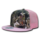 Decky Camouflage Hybricam Trucker 6 Panel Baseball Flat Bill Caps Hats-Serve The Flag 18 image