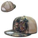 Decky Camouflage Hybricam Trucker 6 Panel Baseball Flat Bill Caps Hats-Serve The Flag 3 image