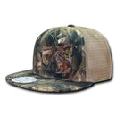 Decky Camouflage Hybricam Trucker 6 Panel Baseball Flat Bill Caps Hats-Serve The Flag 7 image