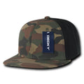 Decky Camouflage Retro Flat Bill Baseball Hats Caps Cotton Snapback-Serve The Flag