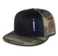 Decky Camouflage Retro Flat Bill Baseball Hats Caps Cotton Snapback-Serve The Flag