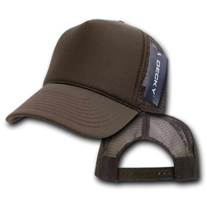 Decky Classic Trucker Hats Caps Foam Mesh Two Tone Blank Plain Solid S