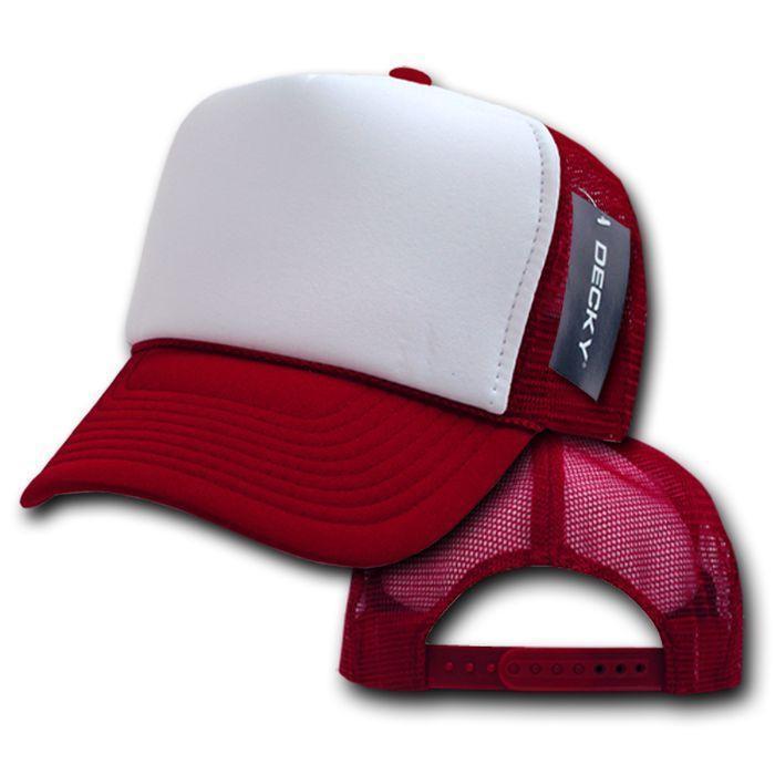 Blank Foam Trucker Hats Black/Red/White