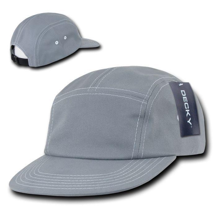 Decky Contra-Stitch 5 Panel Racing Jockey Biker Caps Hats