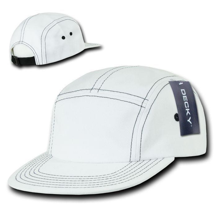 Decky Contra-Stitch 5 Panel Racing Jockey Biker Caps Hats