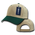 Decky Deluxe Polo Dad Baseball Hats Caps Hook Loop Closure Solid Two Tone Colors-Serve The Flag