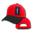 Decky Deluxe Polo Dad Baseball Hats Caps Hook Loop Closure Solid Two Tone Colors-Serve The Flag 19 image
