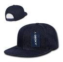 Decky Denim High Crown Snapback Cotton 6 Panel Flat Bill Hats Caps-Serve The Flag 12 image