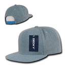 Decky Denim High Crown Snapback Cotton 6 Panel Flat Bill Hats Caps-Serve The Flag 10 image