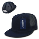 Decky Denim Material Retro Flat Bill Trucker 5 Panel Baseball Caps Hats Unisex-Serve The Flag 7 image