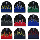 Decky Fire Flame Beanies Caps Hats Short Warm Winter Youth Boys Girls Kids-Serve The Flag 2 image