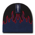Decky Fire Flame Beanies Caps Hats Short Warm Winter Youth Boys Girls Kids-Serve The Flag