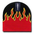 Decky Fire Flames Tribal Beanies Hats Caps Ski Skull Short Uncuffed Winter-Serve The Flag