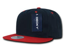 Decky Flat Bill Cotton 5 Panel Constructed High Crown Baseball Hats Caps-Serve The Flag 58 image