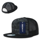 Decky Flat Bill Baseball Mesh Trucker 5 Panels Solid Camouflage Caps Hats-Serve The Flag 43 image