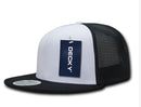 Decky Flat Bill Mesh Trucker Baseball 6 Panel Constructed Camo Two Tone Caps Hats-Serve The Flag 20 image