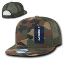 Decky Flat Bill Mesh Trucker Baseball 6 Panel Constructed Camo Two Tone Caps Hats-Serve The Flag 6 image