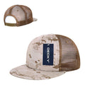 Decky Flat Bill Camouflage Cotton Foam Mesh Trucker Hats Caps Snapback Unisex-Serve The Flag