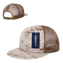 Decky Flat Bill Camouflage Cotton Foam Mesh Trucker Hats Caps Snapback Unisex-Serve The Flag 4 image