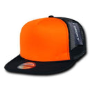 Decky Flat Bill Neon Foam Mesh Trucker Hats Caps Snapback Two Tone Unisex-Serve The Flag 7 image