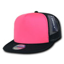 Decky Flat Bill Neon Foam Mesh Trucker Hats Caps Snapback Two Tone Unisex-Serve The Flag 3 image