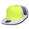 Decky Flat Bill Neon Foam Mesh Trucker Hats Caps Snapback Two Tone Unisex-Serve The Flag