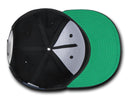 Decky Flat Bill Snapback Cotton Two Tone Baseball Green Under Visor Hats Caps-Serve The Flag 13 image