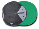 Decky Flat Bill Snapback Cotton Two Tone Baseball Green Under Visor Hats Caps-Serve The Flag 15 image