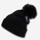 Decky Giant Pom Beanies Uncuffed Fuzzy Ball On The Top Warm Caps Hats Ski Winter-Serve The Flag 3 image
