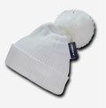 Decky Giant Pom Beanies Uncuffed Fuzzy Ball On The Top Warm Caps Hats Ski Winter-Serve The Flag