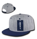 Decky Heather Grey Snapback Two Tone 6 Panel Retro Flat Bill Hats Caps-Serve The Flag 13 image