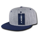 Decky Heather Grey Snapback Two Tone 6 Panel Retro Flat Bill Hats Caps-Serve The Flag 14 image