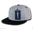 Decky Heather Grey Snapback Two Tone 6 Panel Retro Flat Bill Hats Caps-Serve The Flag 18 image